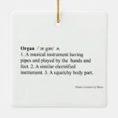 オルガン定義音楽ユーモアのある辞書エントリ セラミックオーナメント (裏面)