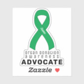 オルガン寄付認識度アドボケートビニールステッカー シール (シート)