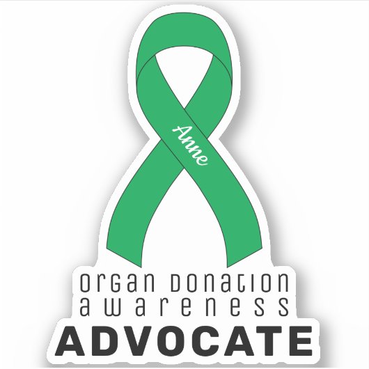 オルガン寄付認識度アドボケートビニールステッカー シール (正面)