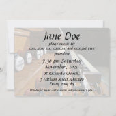 オルガン演奏会招待 - フランスオルガン 招待状 (裏面)