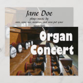 オルガン演奏会招待 - フランスオルガン 招待状 (正面/裏面)