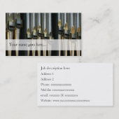 オルガン管の名刺-銀製の管 名刺 (正面/裏面)