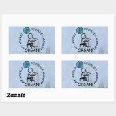 オルガン – ワールドのまわりに回転シール 長方形シール (シート)