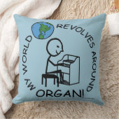 オルガン – ワールド回転のまわりに クッション (ブランケット)