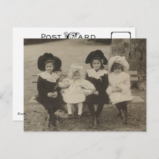 オルガ、タティアナ、マリー、アナスタシア・ロマーノフ1903年 ポストカード (正面/裏面)