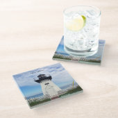 オルコットライトハウスガラスコースター ガラスコースター (アングル)