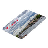 オルセー川とセーヌ川 – パリ，フランス マグネット (左側)