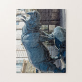 オルセー美術館の前のサイ – パリ ジグソーパズル (縦)