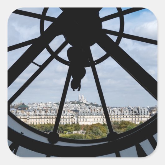 オルセー美術館の巨大なガラス時計 - パリ スクエアシール (正面)