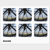 オルセー美術館の巨大なガラス時計 - パリ スクエアシール (シート)