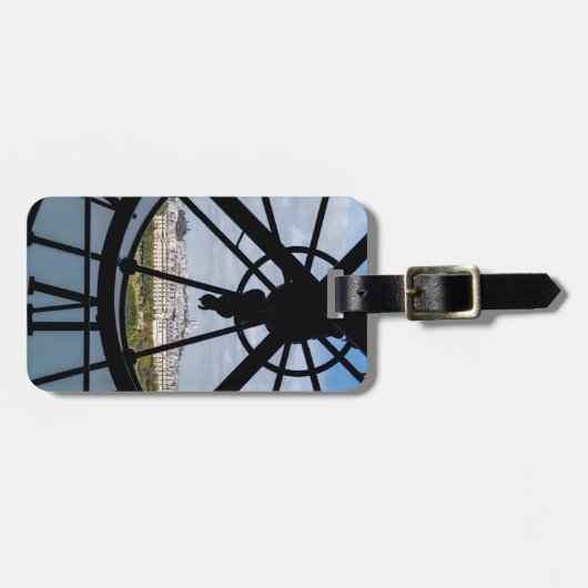 オルセー美術館の巨大なガラス時計 - パリ ラゲッジタグ (正面横)