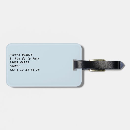 オルセー美術館の巨大なガラス時計 - パリ ラゲッジタグ (裏面横)