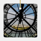 オルセー美術館の巨大ガラス時計 – パリ セラミックオーナメント (裏面)