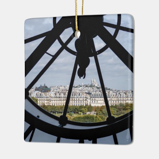 オルセー美術館の巨大ガラス時計 – パリ セラミックオーナメント (左)