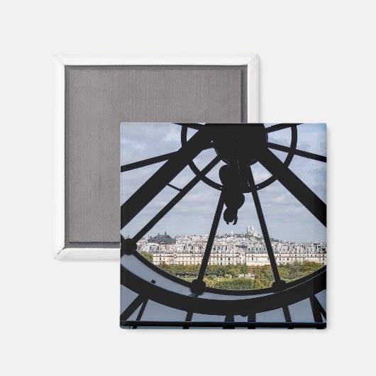 オルセー美術館の巨大ガラス時計 – パリ マグネット (正面/裏面)