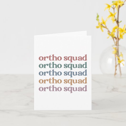 オルソスカッド歯科矯正医整形外科ナースギフト カード (黄色い花)