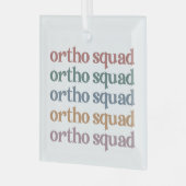 オルソスカッド歯科矯正医整形外科ナースギフト ガラスオーナメント (正面左)