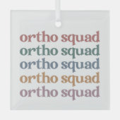 オルソスカッド歯科矯正医整形外科ナースギフト ガラスオーナメント (正面)