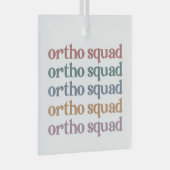 オルソスカッド歯科矯正医整形外科ナースギフト ガラスオーナメント (正面右)