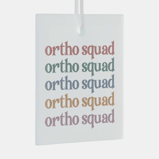 オルソスカッド歯科矯正医整形外科ナースギフト ガラスオーナメント (正面右)