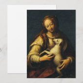 オルソラ・マッダレーナ・カッチアによる聖アグネス シーズンカード (正面/裏面)