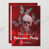 オルタナティブゴシック スカル バレンタイン パーティー 招待状 (正面/裏面)