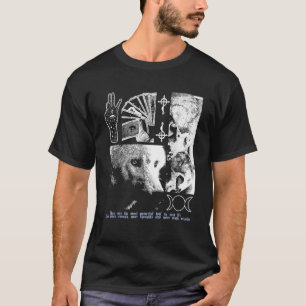 オルタナティブ服美学ゴシック女性魔法ウォル Tシャツ