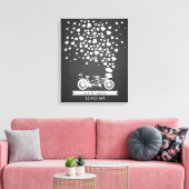 オルタナ結婚スのゲストブックタンデム・チョークボード キャンバスプリント (インサイチュ (リビング))