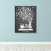 オルタナ結婚スのゲストブックタンデム・チョークボード キャンバスプリント (インサイチュ (ウッドフロア))