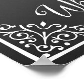 オルタナ結婚スのシーティングプランの看板Chalkboard ポスター (角)