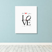 オルタナ結婚ティブのゲストブックの愛の色を選択 キャンバスプリント (インサイチュ (ウッドフロア))