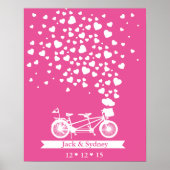 オルタナ結婚ティブのゲストブックタンデムカスタムカラー ポスター (正面)