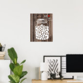 オルタナ結婚ティブのゲストブックメイソンのjarウッド ポスター (ホームオフィス)