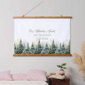 オルタナ結婚ーズゲストグリーンブックパインツリー 吊り下げ型タペストリー (寝室)