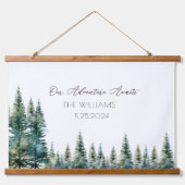 オルタナ結婚ーズゲストボタニカルパインツリーズ 吊り下げ型タペストリー (正面)