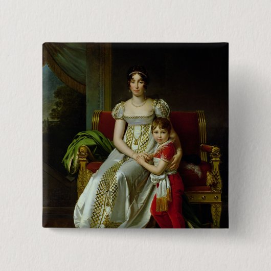 オルタンス・ド・ボアルネおよび彼女の息子 缶バッジ (正面)