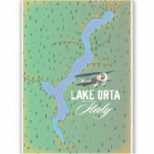 オルタ湖の地図 シール (正面)