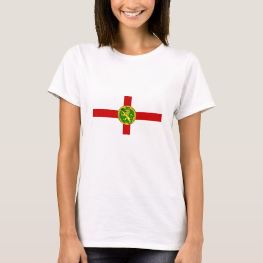 オルダニー島の愛国的な旗 Tシャツ (正面)