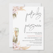 オルチャードパーム花びらアンドプロセッコブライダルシャワー 招待状 (正面)