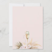 オルチャードパーム花びらアンドプロセッコブライダルシャワー 招待状 (裏面)