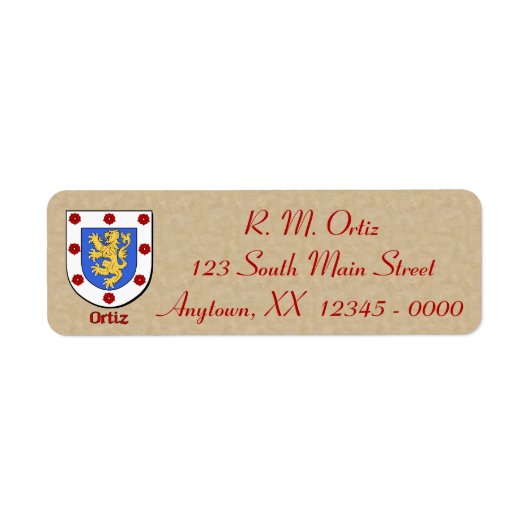 オルティスヘラルディックシールド ラベル (正面)