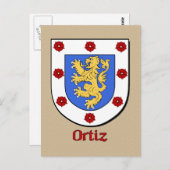 オルティズファミリーヘラルディックシールド ポストカード (正面/裏面)