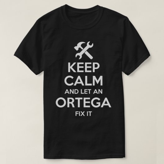 オルテガおもしろい姓誕生日ファミリーツリー懇親会 Tシャツ (デザイン正面)