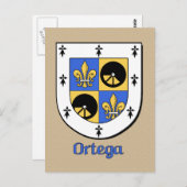 オルテガファミリーヘラルディックシールド ポストカード (正面/裏面)