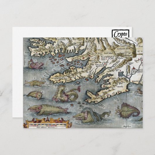 オルテリアスの地図シーモンスタースはがき ポストカード (正面/裏面)