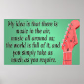 オルディクールス引用文フェンダーギター付きことわざ ポスター (正面)