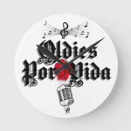 オルディーズは壁のオフィスの時計を通して ラウンド壁時計