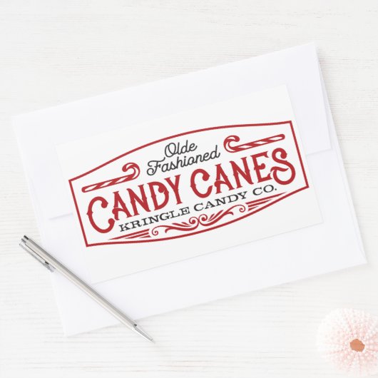 オルデファッションキャンセクリスマス会社のステッカー 長方形シール (封筒)