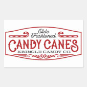 オルデファッションキャンセクリスマス会社のステッカー 長方形シール (正面)