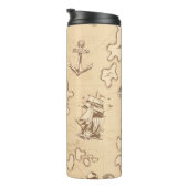 オルデン航海のをテーマにしたセピア模様 タンブラー (回転右)